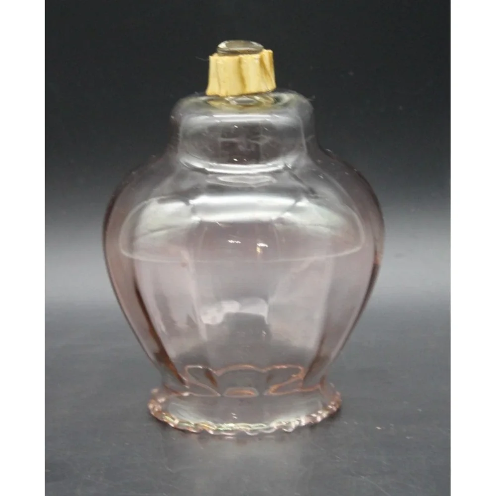 Vintage Pink Glass Votive Candle Cup Insert for Candlestick Holder